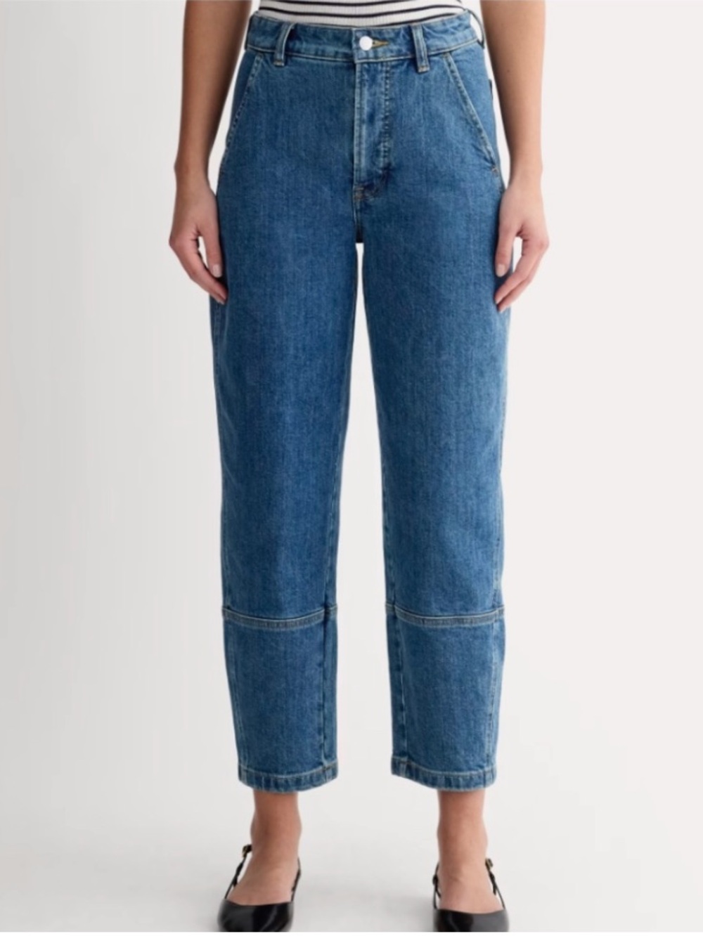 Everlane Utility Barrel High-Rise Jeans Size 27 Medium Wash Denim